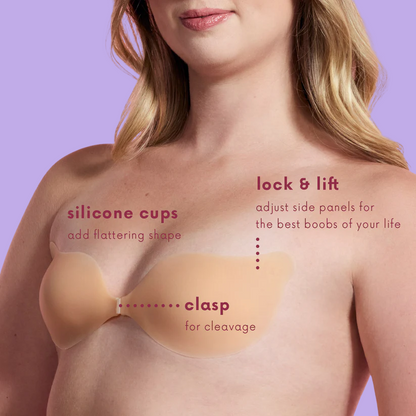 décolletage sticky push-up bra